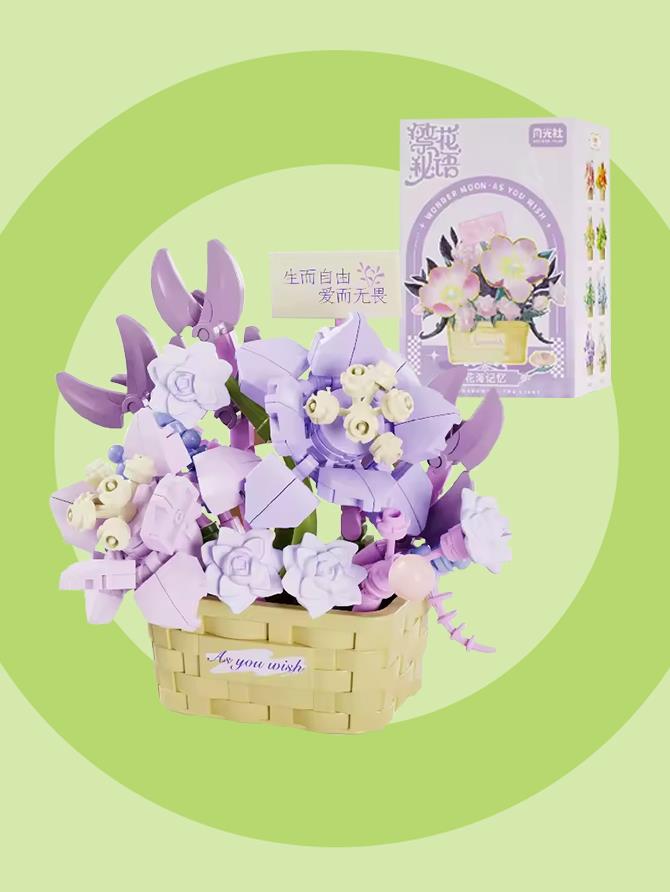 Purple Flower Basket Puzzle