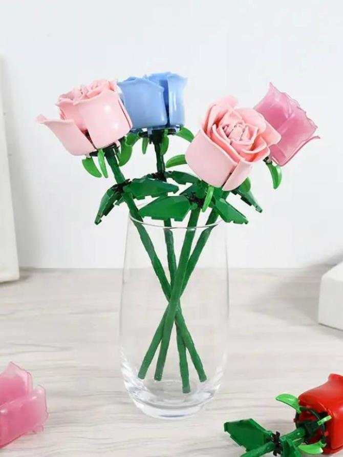 Pink Rose Building Blocks