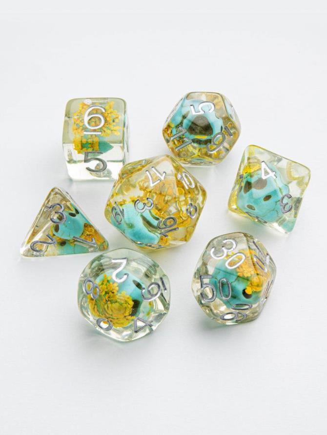 Dice: Gamegenic - Embraced Series - Green Skull - RPG Dice Set (x7)