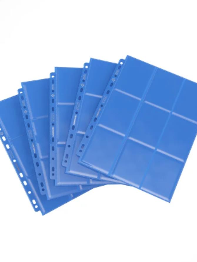Card Pages: Gamegenic - Side-loading - 18-Pocket (x10) - Blue