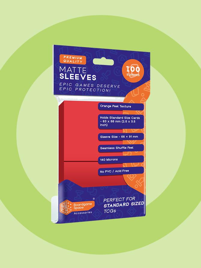 Sleeves: BGS - Matte (66 x 91mm) (x100) - Red